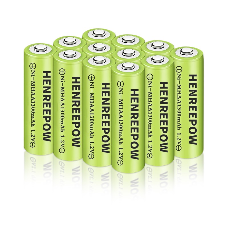 Henreepow 1.2v 1300mah AA Ni-MH Bateri boleh dicas semula