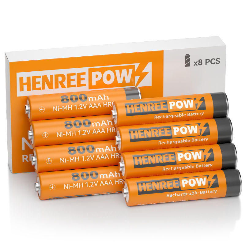 Henreepow AAA 800mAh 1.2V Kapasiti Tinggi Ni-MH Bateri boleh dicas semula